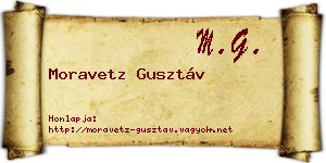Moravetz Gusztáv névjegykártya