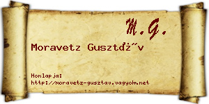 Moravetz Gusztáv névjegykártya