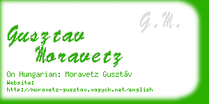 gusztav moravetz business card
